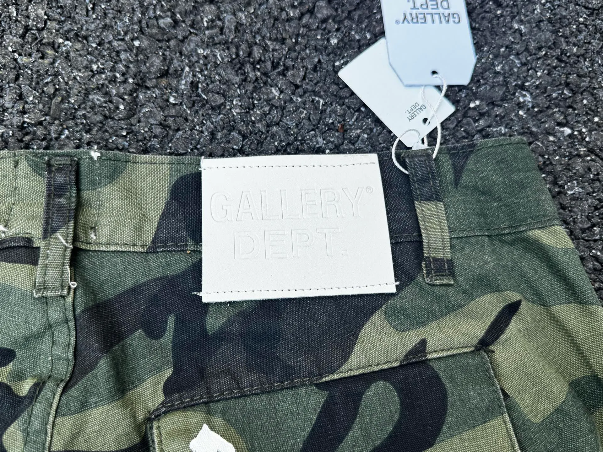 P250💰GA1 top version GALLERY DEPT. Camouflage splicing jeans micro-flared overalls Size: 28 30 32 34 36 (corresponding to S M L XL XXL)